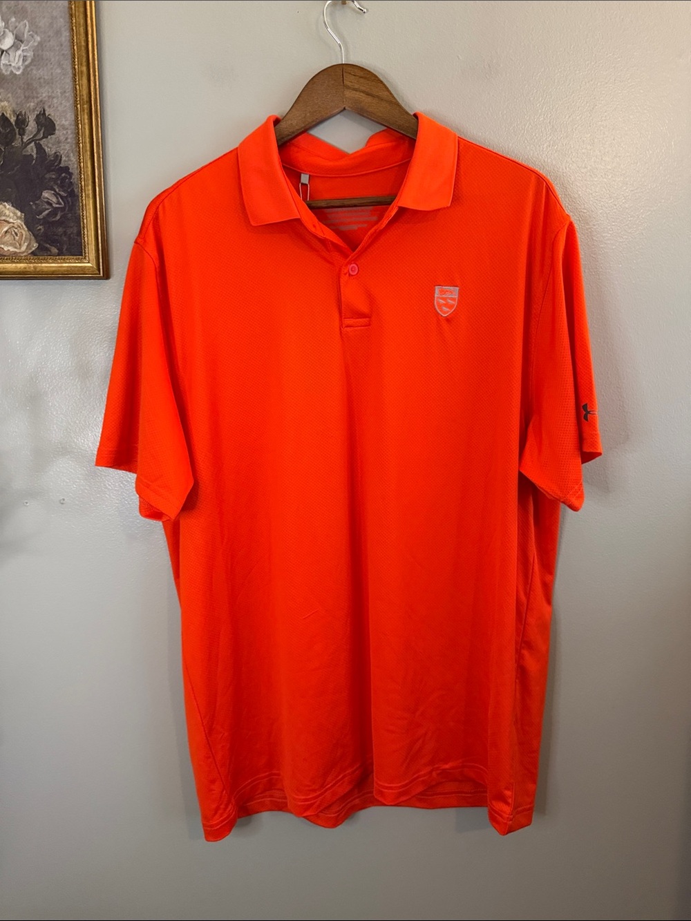 Under Armour Men’s XL Performance Golf Polo Orange HeatGear UPF 50+ NWT - Picture 3 of 9